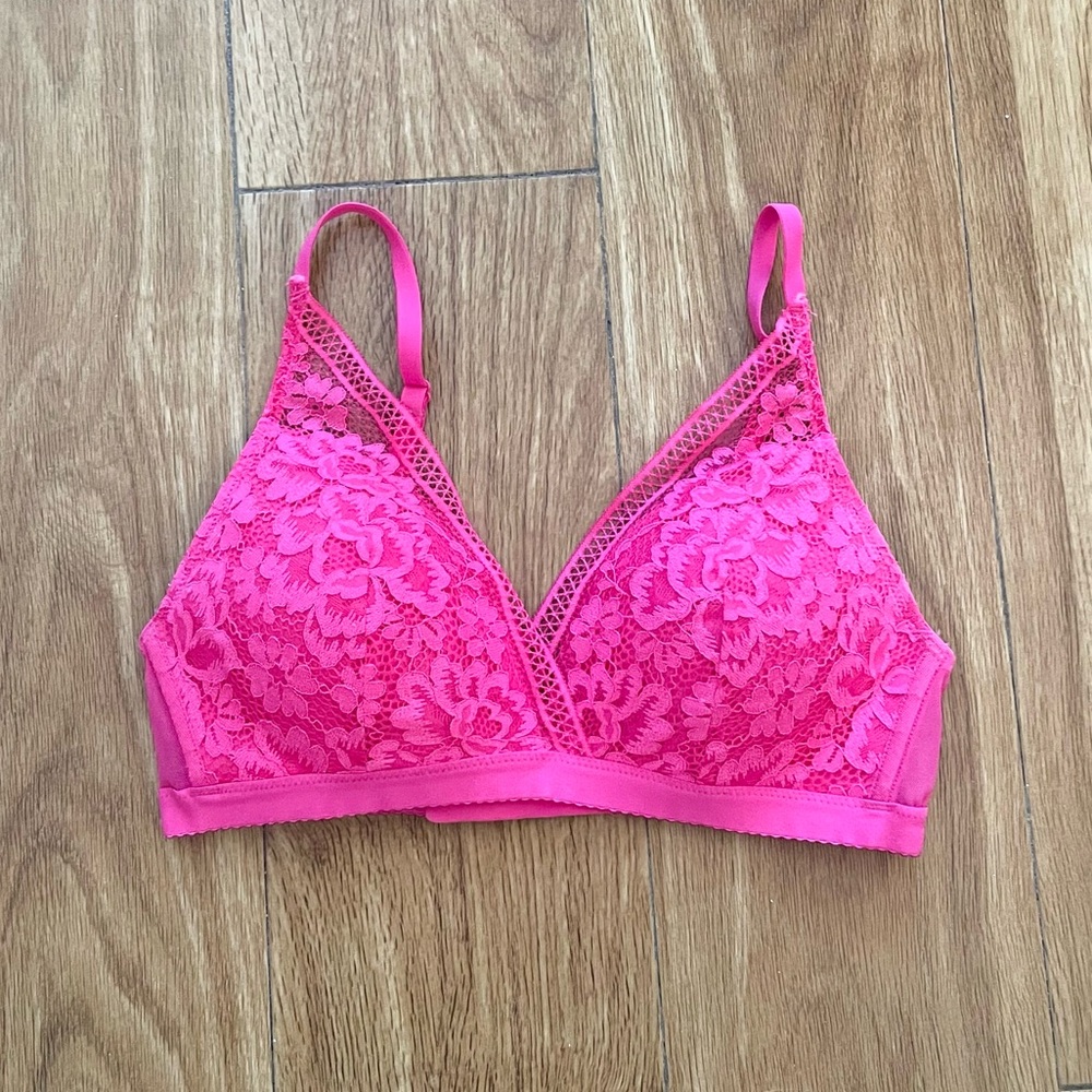 Knix Pink Lace Bralette